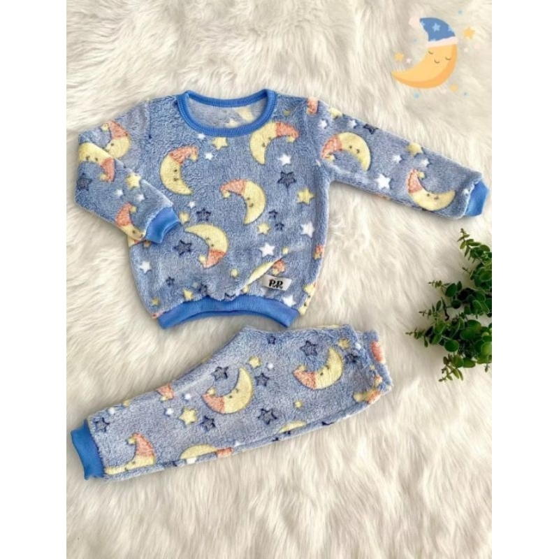 Conjunto de Soft Fleece Infantil Quentinho e Peluciado MENINO