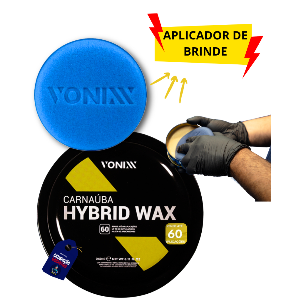 Cera Automotiva Carnauba Hybrid Wax Proteção Vonixx 240ml