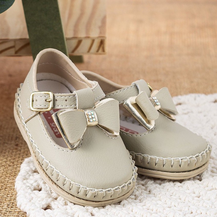 Sapato Mocassim Infantil Feminino Com Lacinho Super Delicado E Estiloso Lançamento Promoção