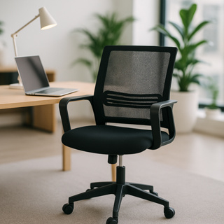 Cadeira De Escritório Diretor Secretária Tela Mesh Com Regulagem Giratória Michigan Preta em Oferta na Shopee