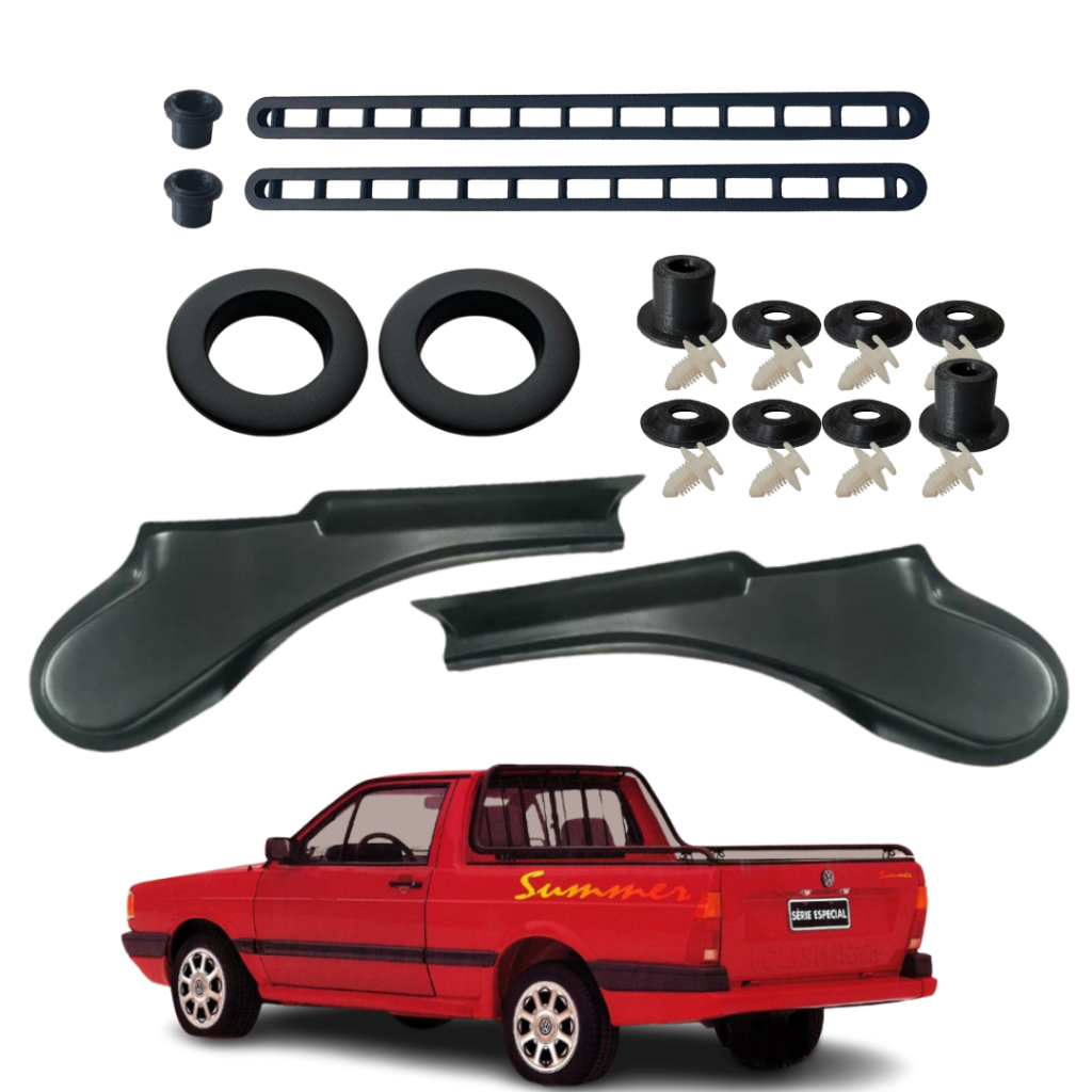 Kit Reparo Ombreira Gol Parati Saveiro Voyage Preto 2 Lados