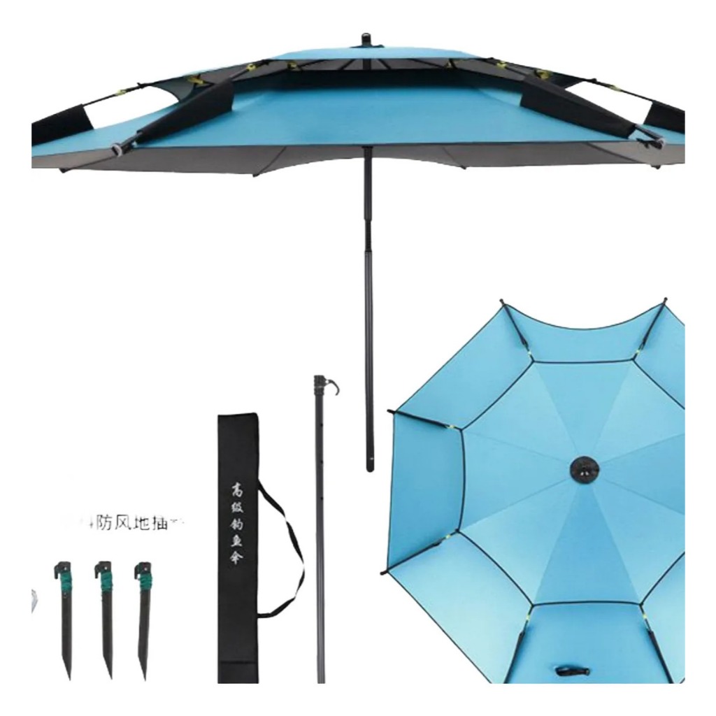 Guarda-sol Reclinavel para Praia e Pescaria Super Resistente e Flexivel