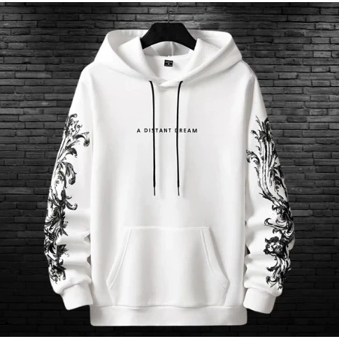 Moletom Fechado Estampado Capuz Agasalho Moda Streetwear Blusa A Distant Dream Manga Longa Flanelado — imagem 1