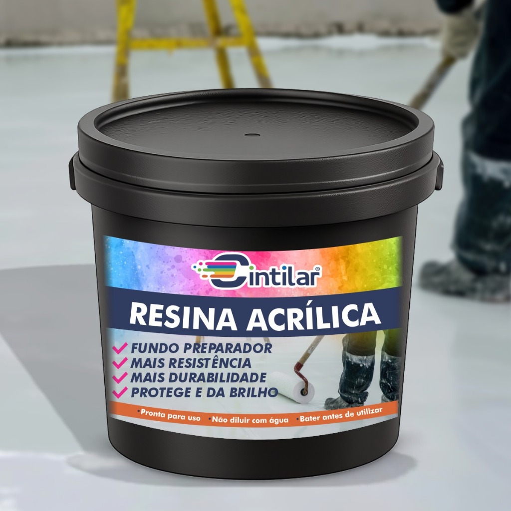 Resina Acrílica Cintilar Impermeável Lavável da Brilho 3,6 Litros em Oferta na Shopee