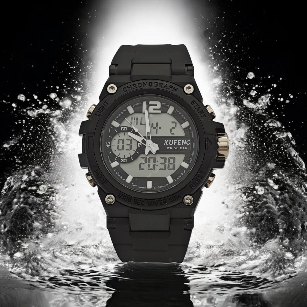 [106] Relógio Xufeng à prova d'agua masculino analógico-digital original esportivo presente da moda em Oferta na Shopee
