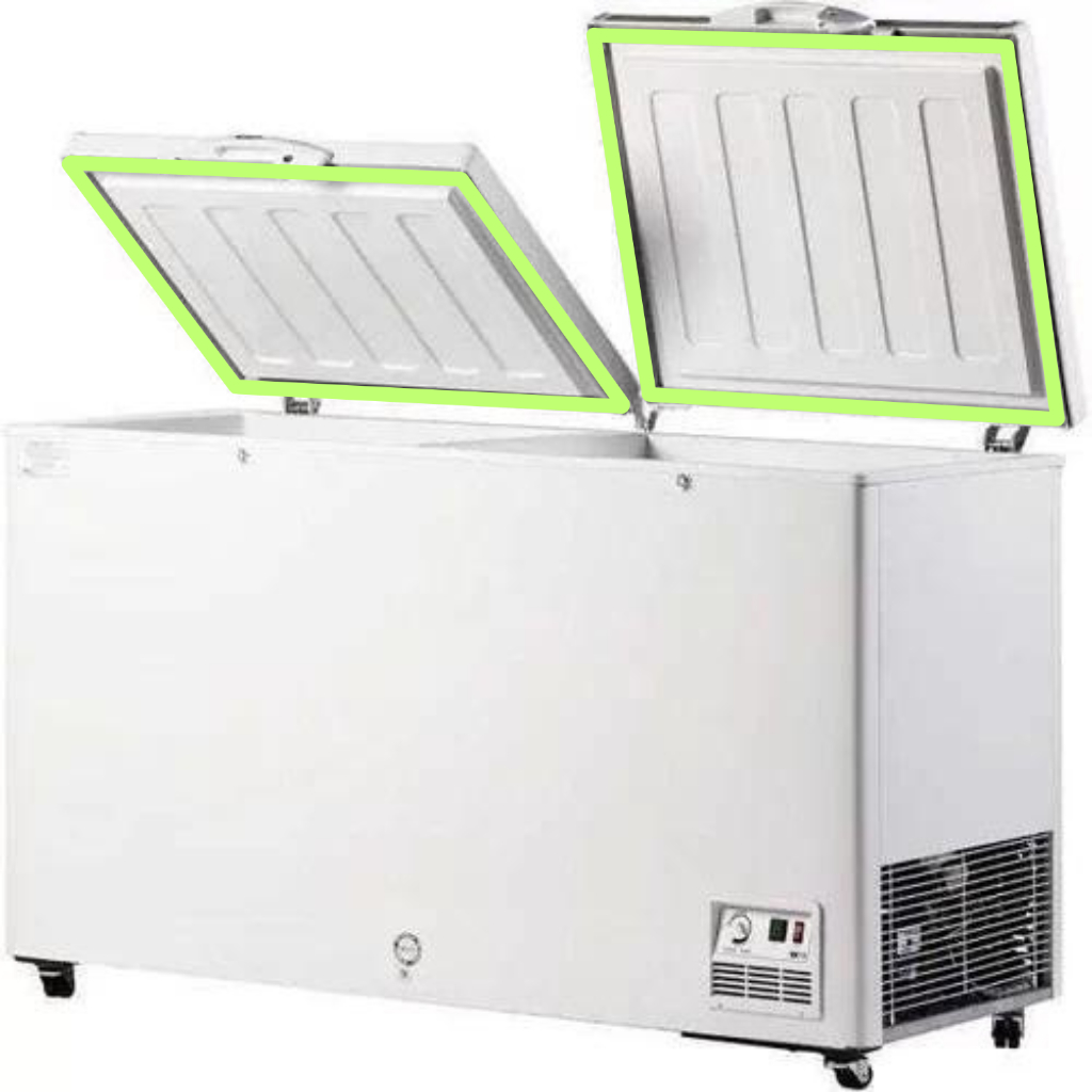 Jogo de Borrachas Gaxeta Para Freezer Esmaltec Efh350 48x63