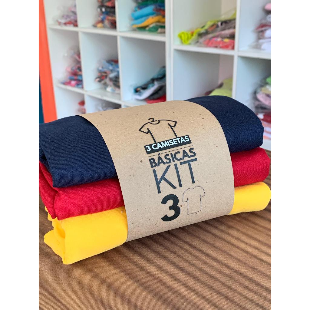 KIT 3 CAMISAS FIO 30 INFANTIL E ADULTO CAMISETA VERMELHA CORES PREMIUM TECIDO ALGODÃO 100% MANGA CURTA UNISEX