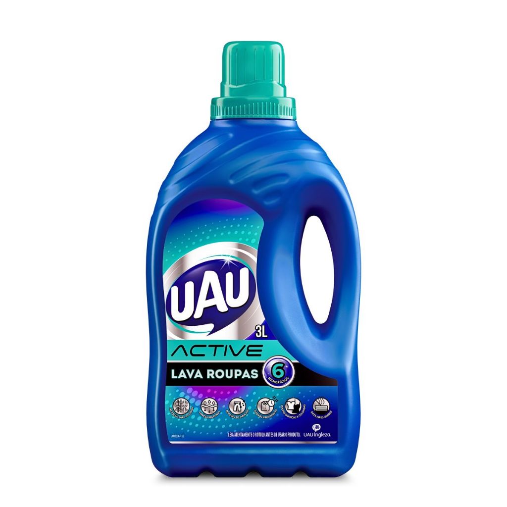 Lava Roupas Líquido Uau Active 3L em Oferta na Shopee