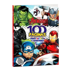 Livro 100 Páginas Para Colorir Marvel - Vingadores