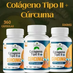 Suplemento Colágeno Tipo 2 Cúrcuma 120 Cápsulas 500mg