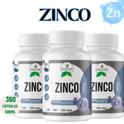 Suplemento Zinco 120 Cápsulas 500mg