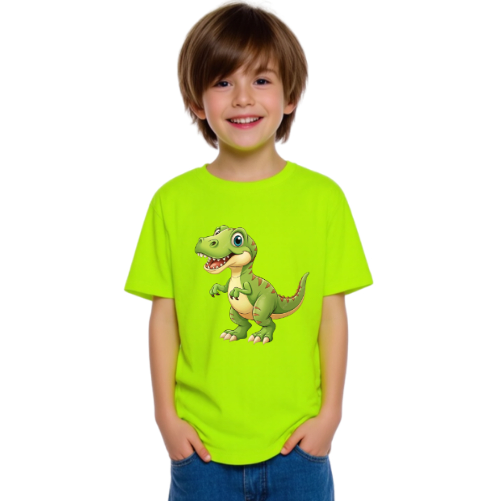 Camiseta masculina  infantil desenho Dinossauro envio rapido 100% algodão