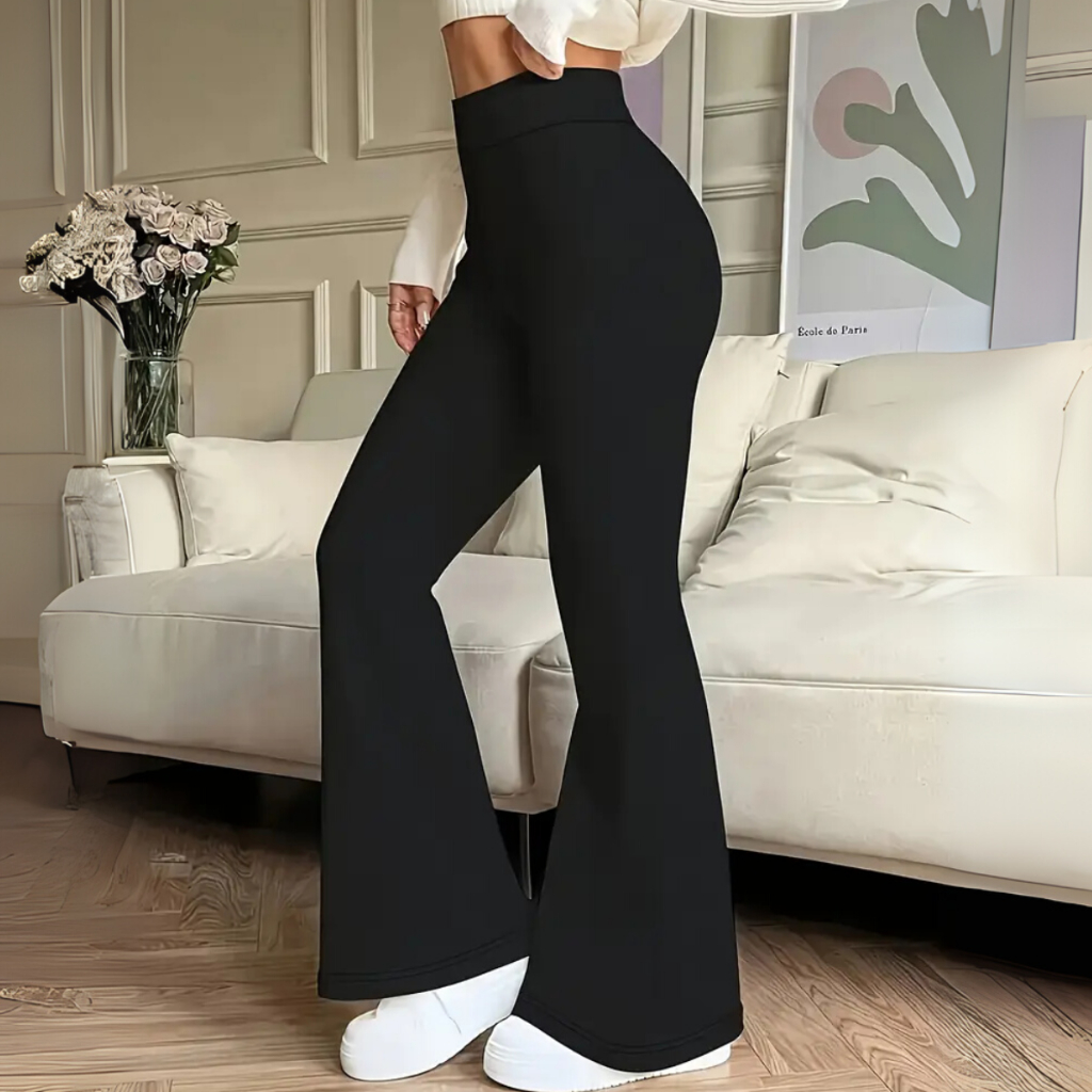 Calça Legging Flare Cintura Alta Feminina Tecido Confortável do P ao GG em Oferta na Shopee