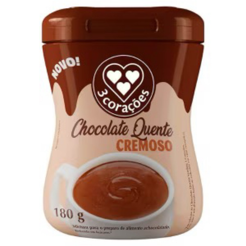 Mistura Chocolate Quente 3 Corações Cremoso 180g