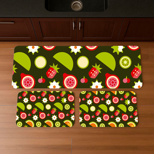 Tapete de Cozinha Fruta Kit 3 Peças Premium Decorativa, Antiderrapante, Costura Reforçada(tpc124) em Oferta na Shopee
