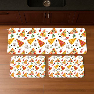 Tapete de Cozinha Pizza Kit 3 Peças Premium Decorativa, Antiderrapante, Costura Reforçada(tpc126) em Oferta na Shopee
