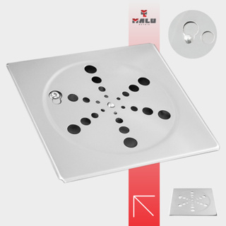 Ralo Grelha Tampa Quadrada 15x15 Aço Inox para Banheiro Lavabo Área Externa S/ Caixilho em Oferta na Shopee