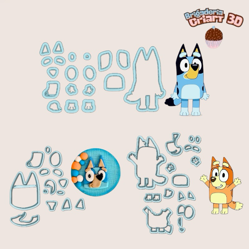 Cortador de Pasta Americana Bluey e Bingo em Oferta na Shopee