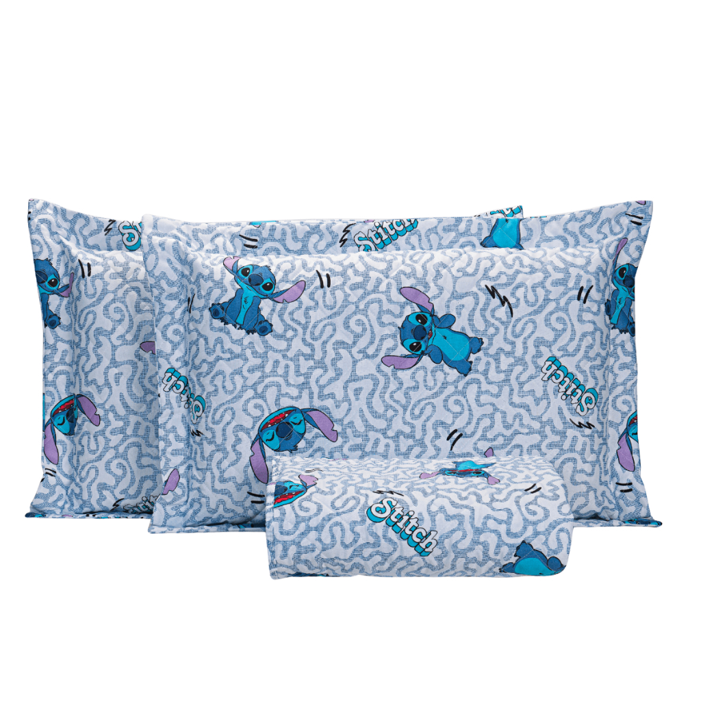 Cobre Leito Disney Original Algodão Solteiro/Casal 3 Peças Personagens Stitch Mickey Minnie Princess em Oferta na Shopee