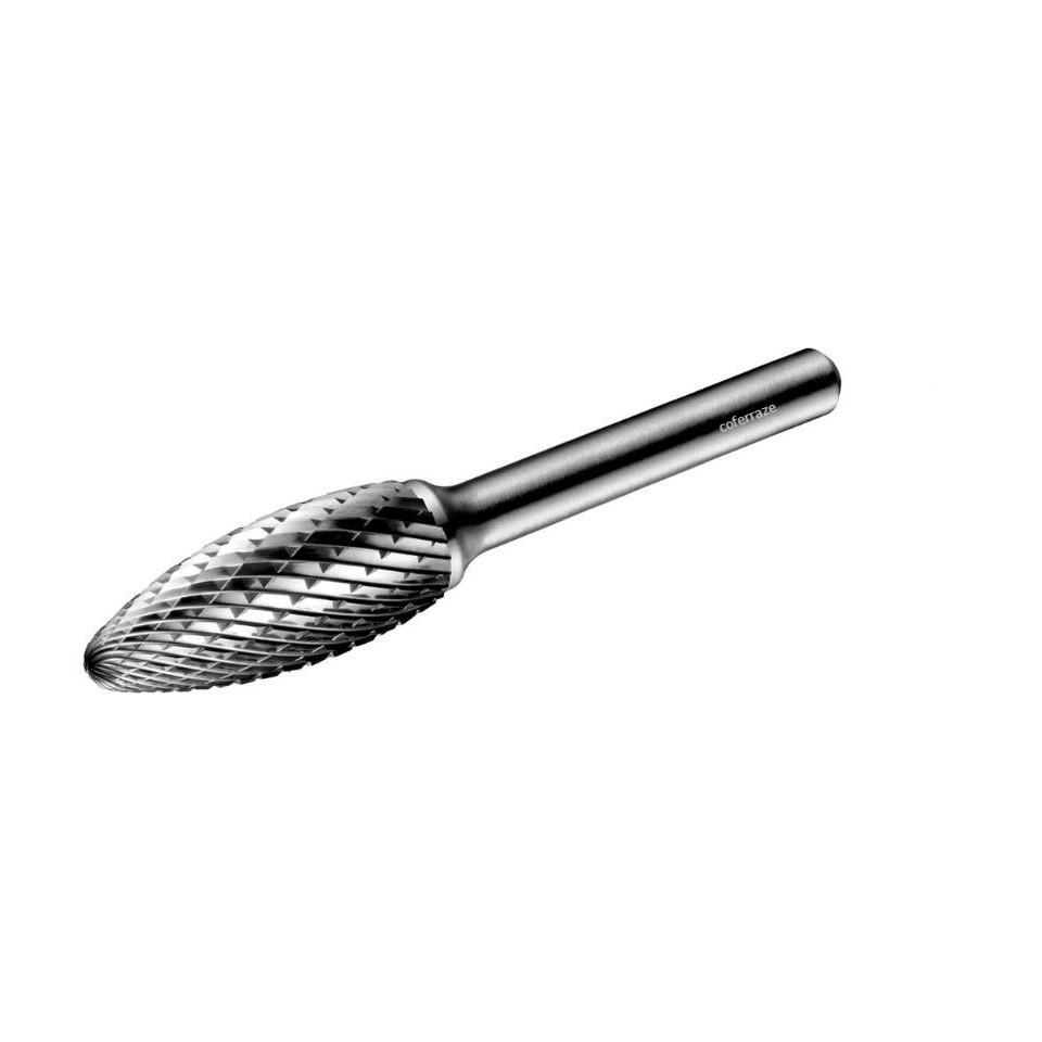 Lima Rotativa Labareda Cônica 32 x12 Metal Duro Corte Duplo Para Ferro Desbaste