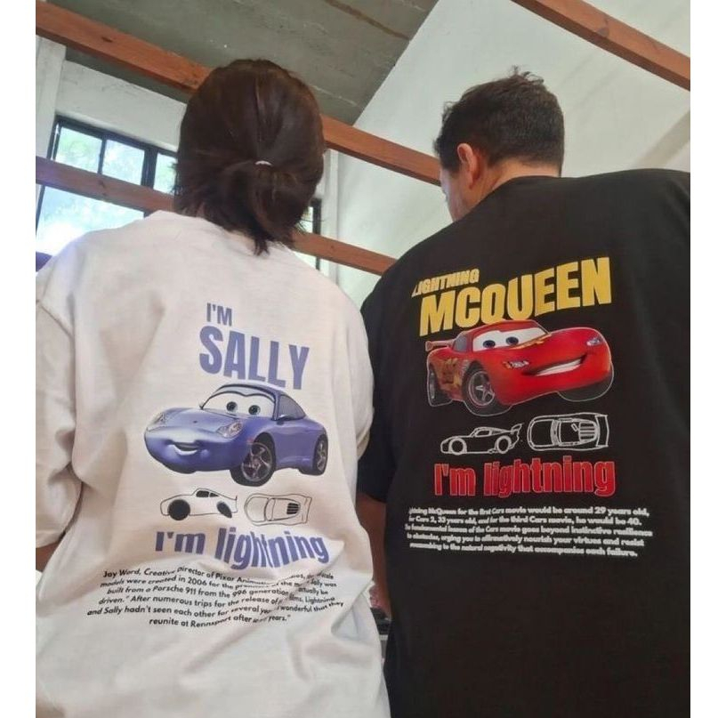 T-shirt Desenho Animado Cars Camiseta Estampada Carros Sally McQueen Matte Blusa Geek Corrida Street