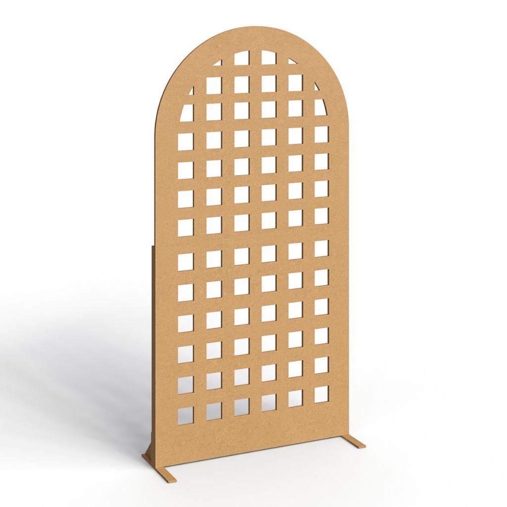Painel 2M MDF Cru Treliça Decorativo Para Cenários Eventos Decorações Pegue e Monte