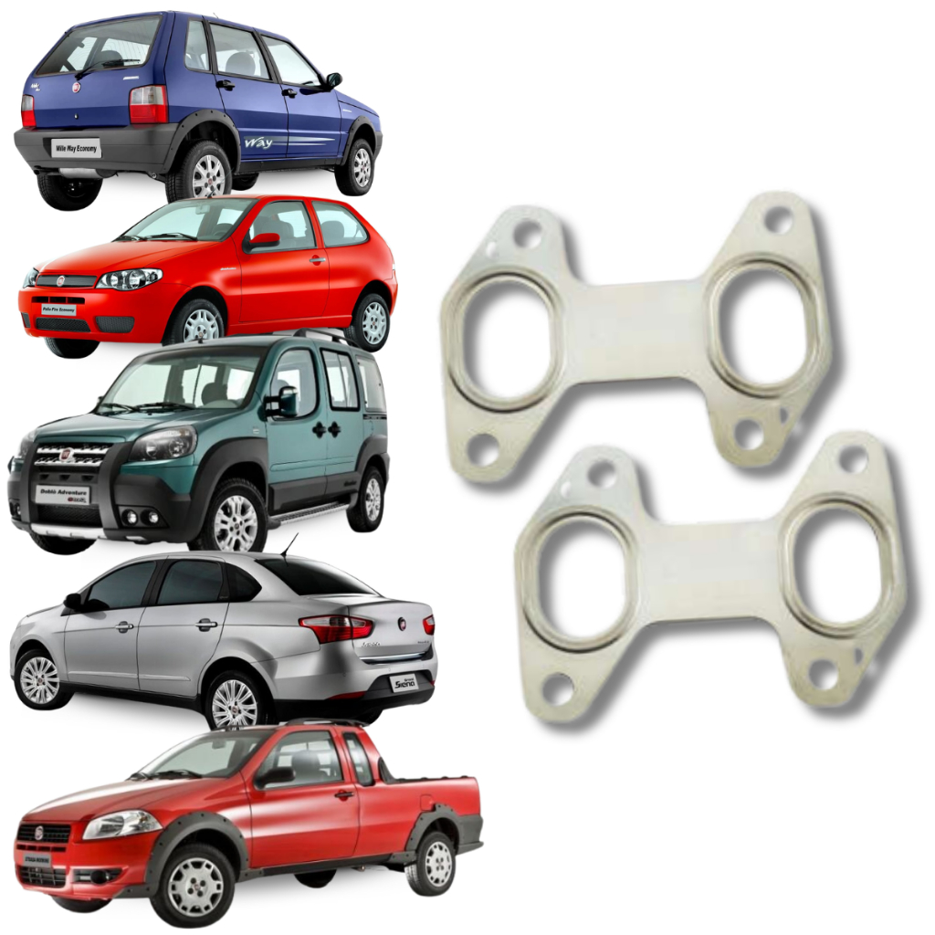 Junta Coletor Escape Siena Fiat Fire e Evo 1.0 1.3 1.4 8v Bastos em Oferta na Shopee