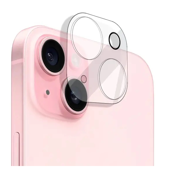 Película de Câmera Compatível Com iPhones 15 e 15 Plus Vidro 3D Temperado
