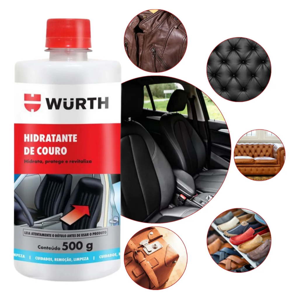 Embelezador Hidratante De Couro 500ml - Wurth - Hidrata Protege Revitaliza Couro