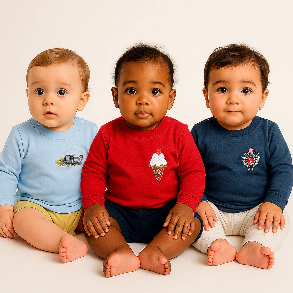 Kit 3 Camisas Manga Longa Infantil Bebê Menino Pijama Super Macio