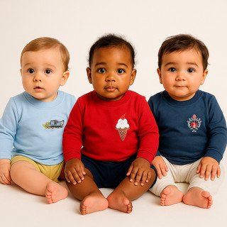 Kit 3 Camisas Manga Longa Infantil Bebê Menino Pijama Super Macio