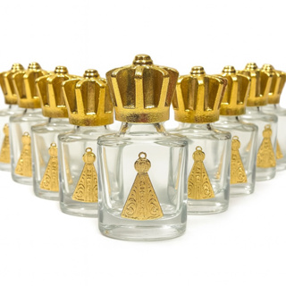 Kit 10 Porta Água Benta Nossa Senhora Aparecida De Vidro Lembrancinha Eucaristia Crisma Batizado em Oferta na Shopee