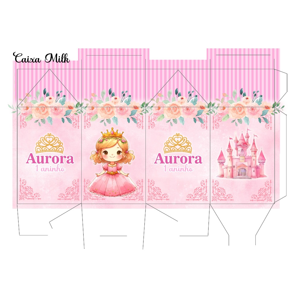Kit Pegue Monte Personalizados Princesa Contos de Fadas 20 a 60 Caixinhas Lembrancinhas Aniversário