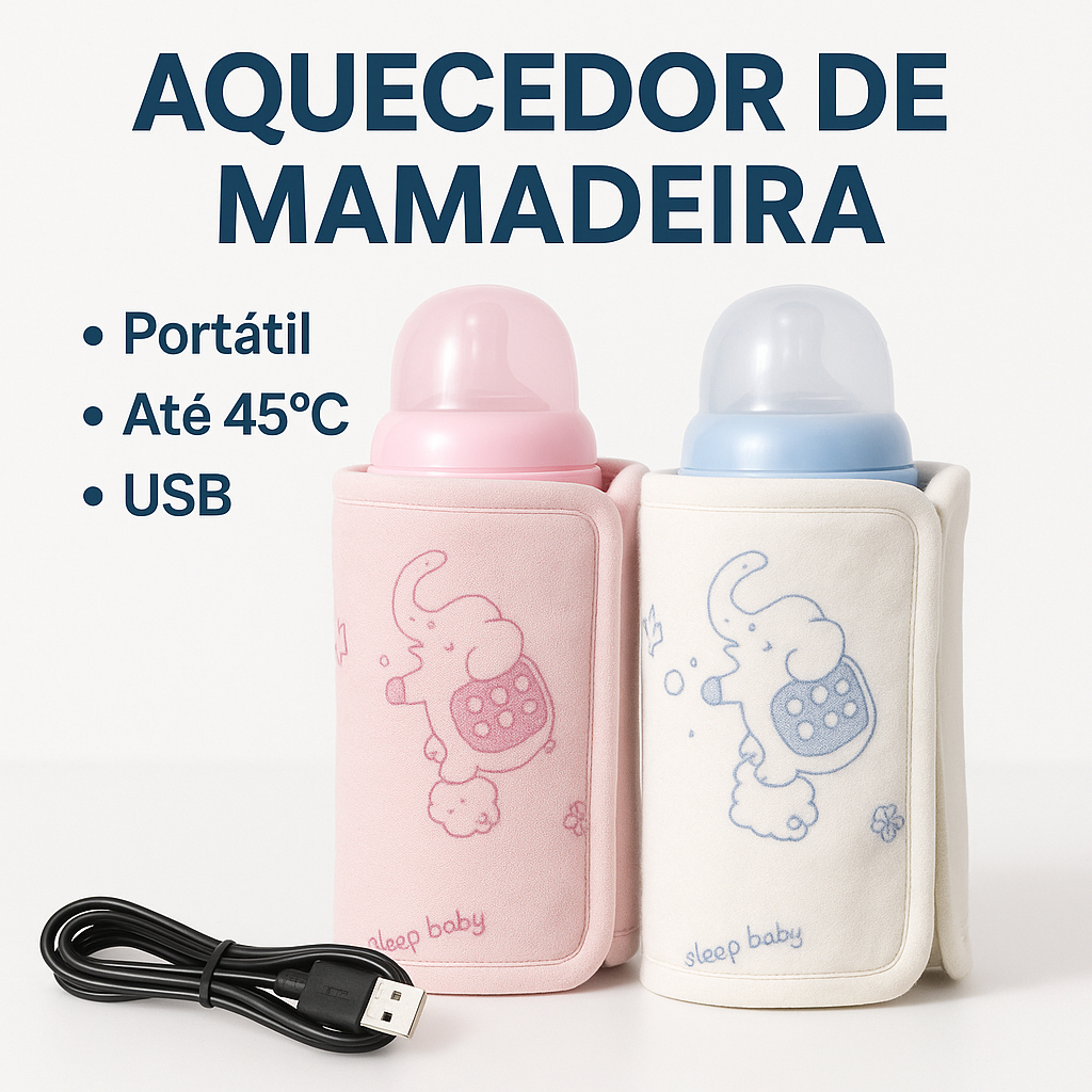 Aquecedor de Mamadeira USB Baby | Prático, Portátil e Econômico 🍼