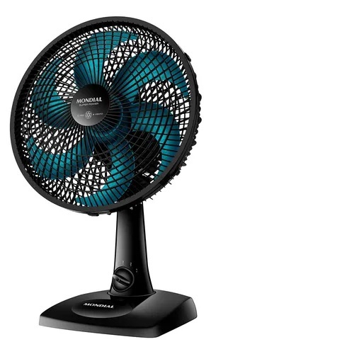 Ventilador De Mesa 30cm Super Power Mondial 60w Vsp-30-ap Cor Preto E Azul-petróleo