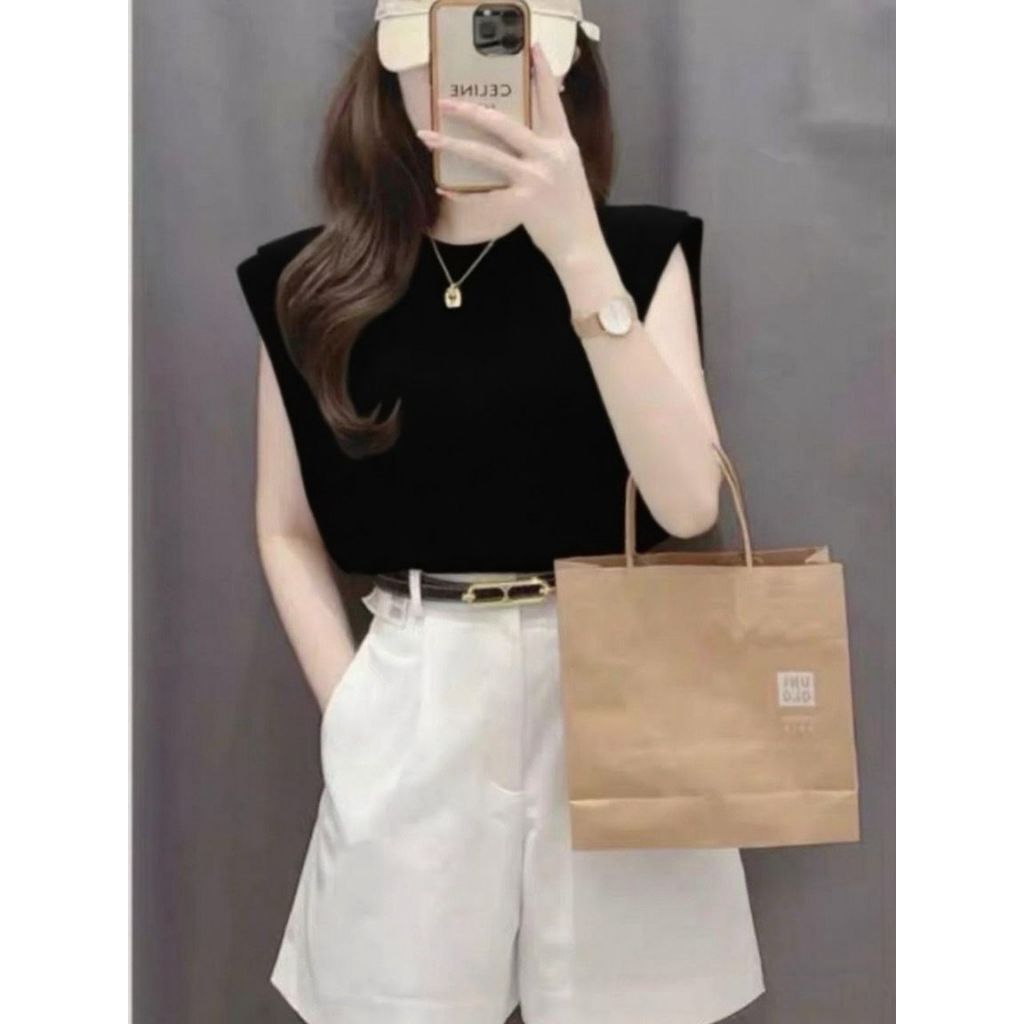 ISADORA MODA Carnaval BLUSA TRICOT BÁSICA MANGA CURTA MUSCLE TEE PREMIUM em Oferta na Shopee