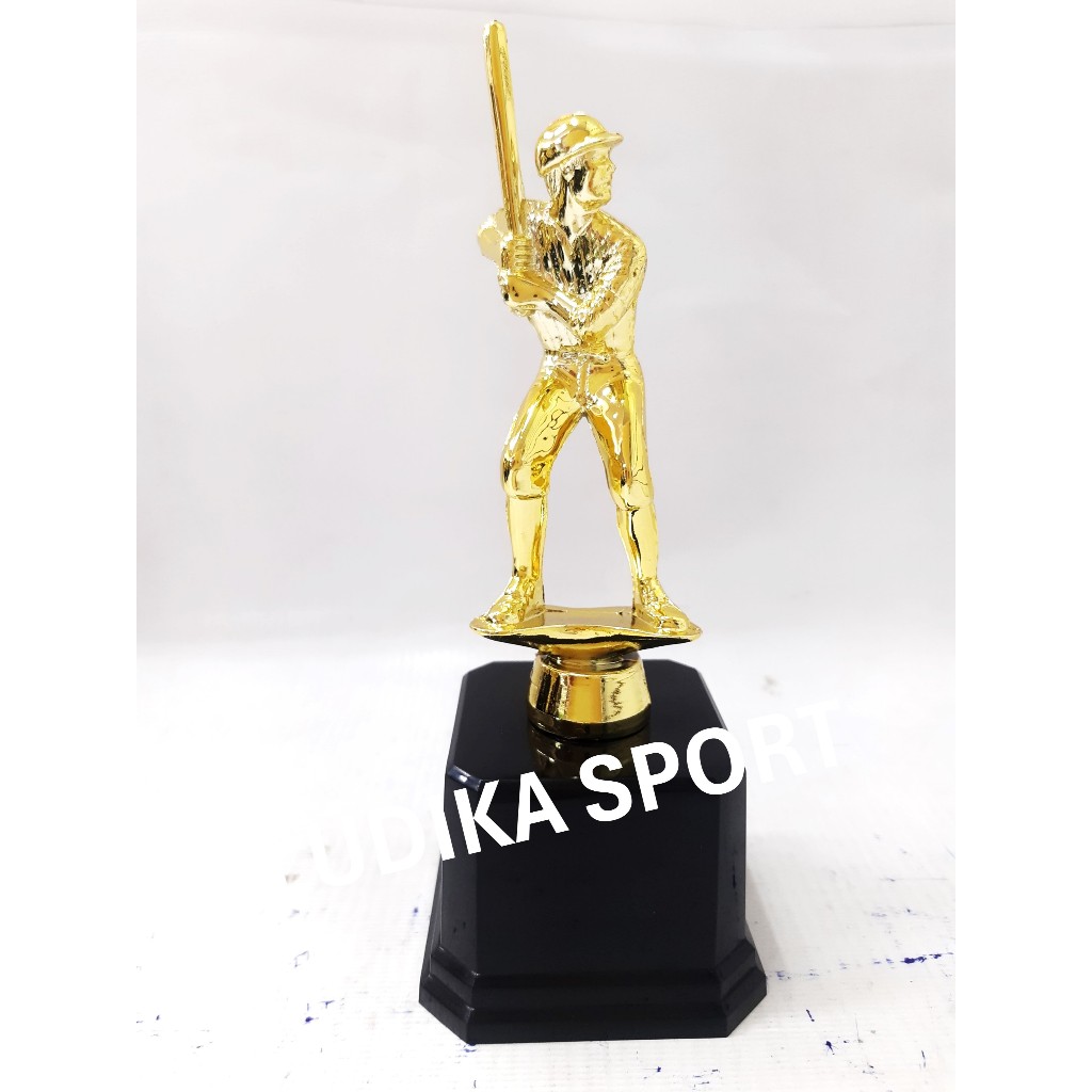 Troféu Baseball Rebatedor Ouro 19cm BV1 [?Personalizado?] Beisebol Bola Luva Taco Campo