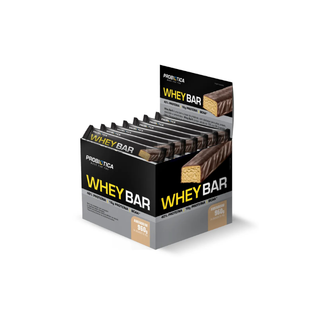 Suplemento em Barra Whey Bar Display com 24un Proteínas - Probiótica em Oferta na Shopee