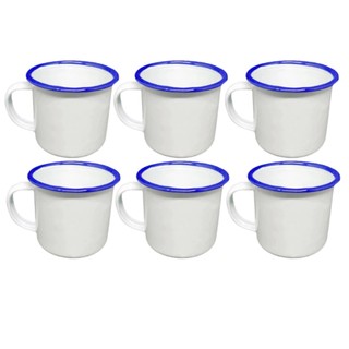 Caneca Esmaltada Branca  90ml 5cm Tuut
