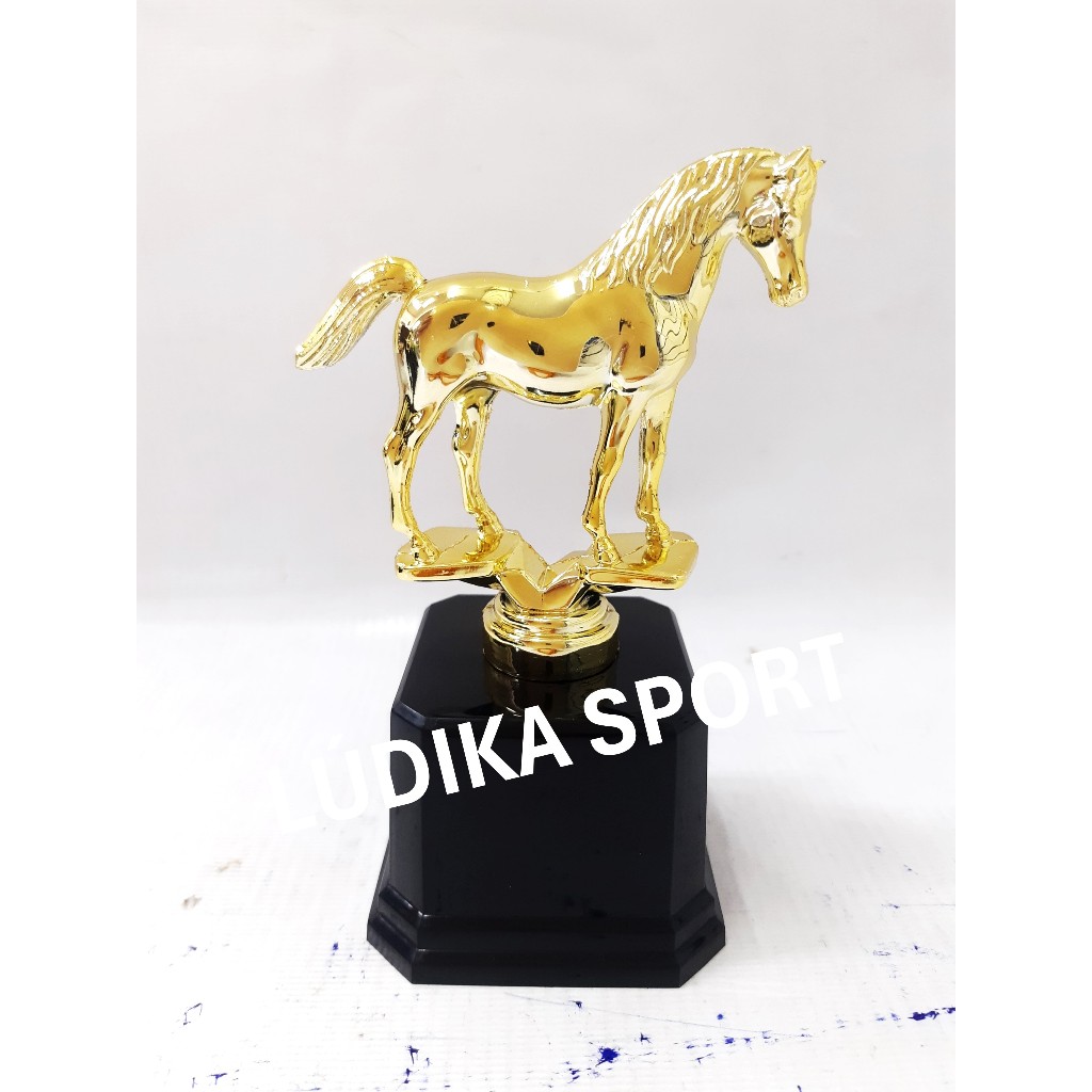 Troféu Cavalo Ouro 16cm BV1 [Perosnalizo] Manga-Larga Marchador Morgan Mustangue