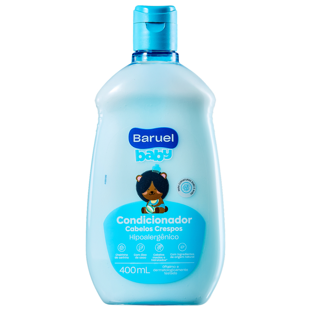 Condicionador Infantil Baruel Baby Cabelos Crespos Com 400ml