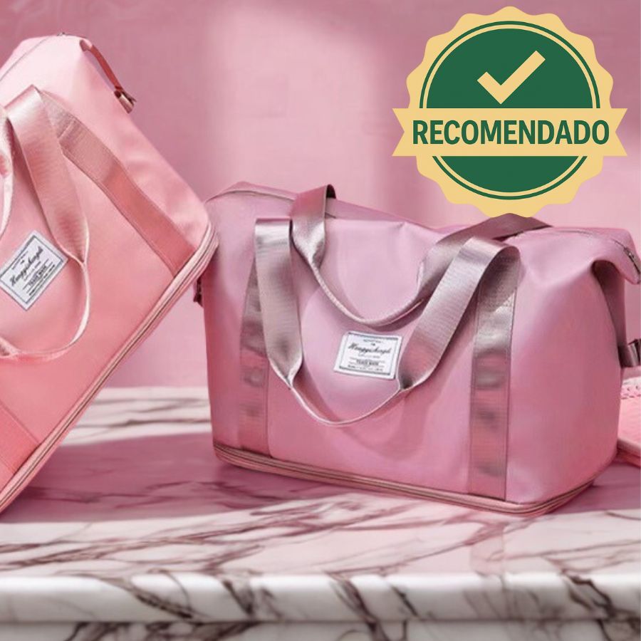 Bolsa de Viagem Multifuncional Resistente Impermeável, Dobrável, Grande Capacidade + Alça Ombro