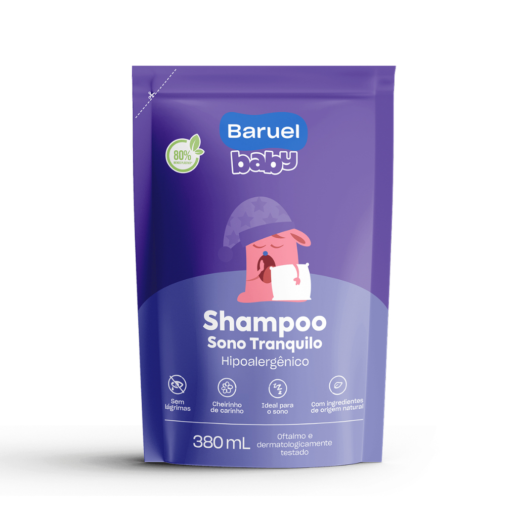 Shampoo Sono Tranquilo Refil Baruel Baby 380ml em Oferta na Shopee