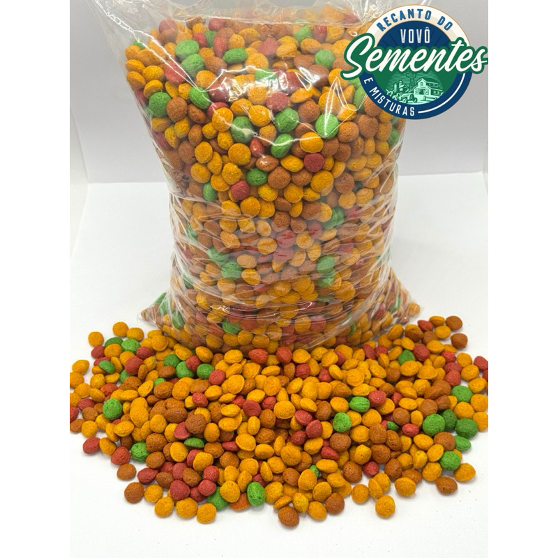 1KG Extrusado Bola Graúda P/ Maritaca, ring neck e pássaros de porte médio em Oferta na Shopee