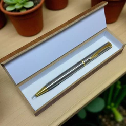 Caneta De Metal Esferográfica No Estojo