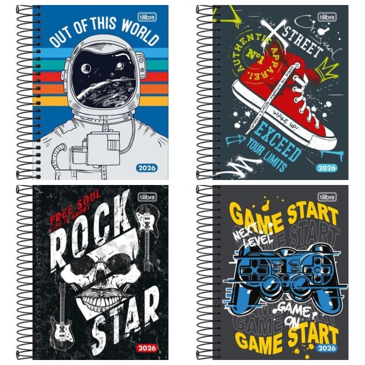 Agenda Espiral Diária M4 11,7 X 16,4 Cm Pepper Masculina 2026 Tilibra em Oferta na Shopee