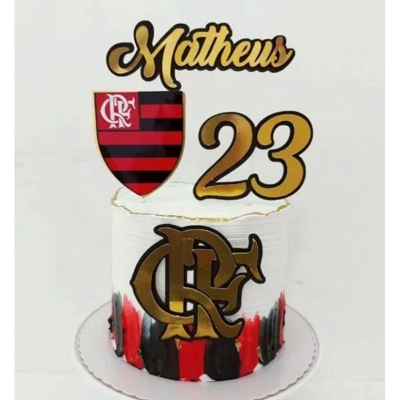 Topo de Bolo Flamengo Personalizado.