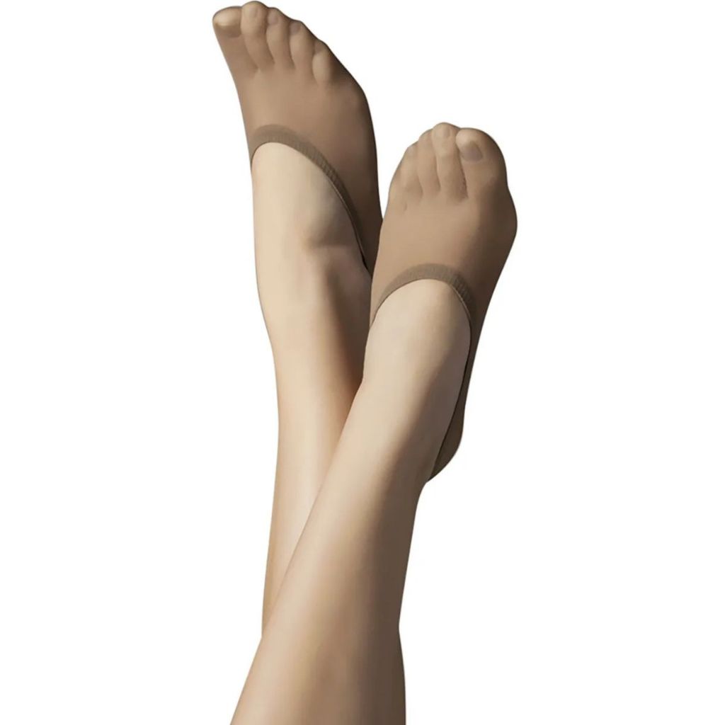 Meia Fina Sapatilha Dantelle Fio 40 Cor Bege Natural Tam: UN Veste 35 a 39 Demillus