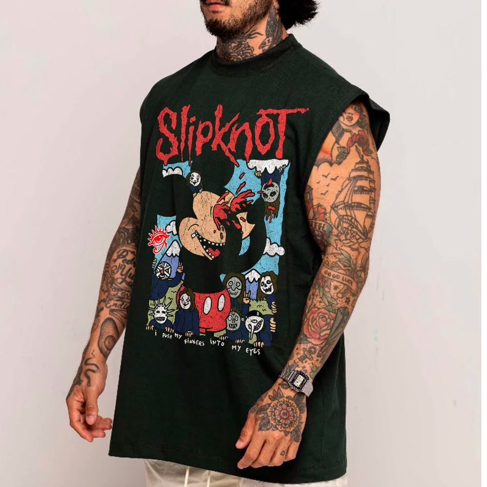 Regata Machao OVERSIZED Slipknot Mickey Solomon Cute Cartoon Rock Unissex - Darknezz em Oferta na Shopee