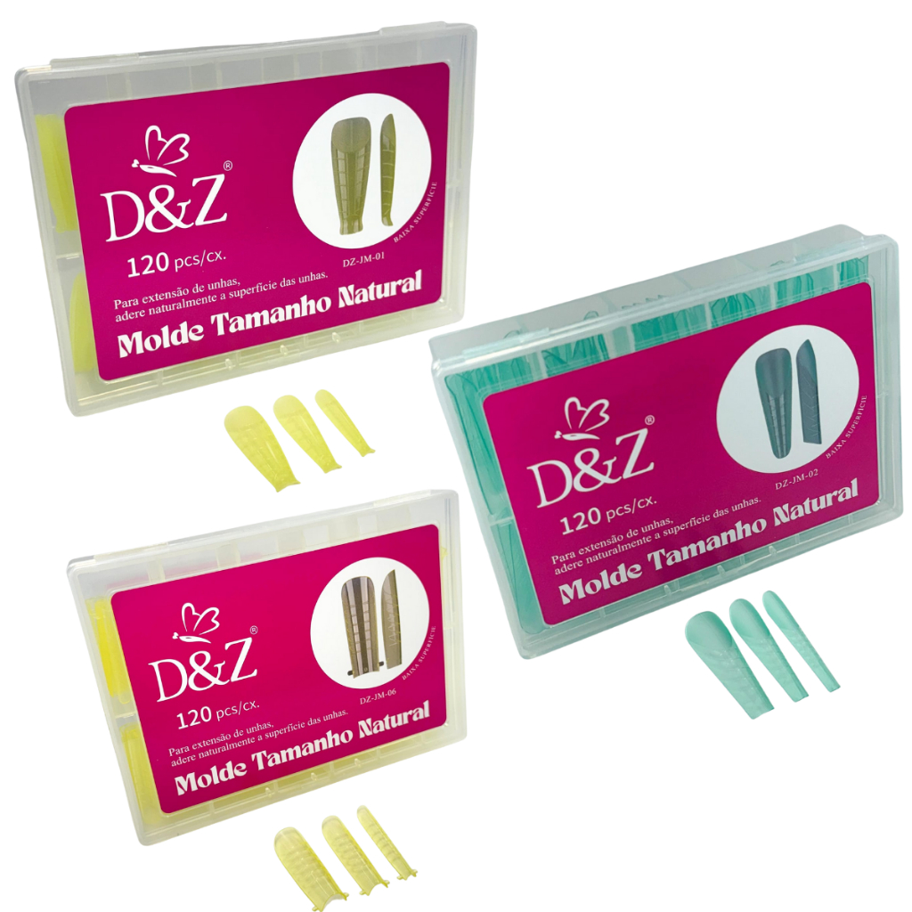 Kit Molde f1 Profissional D&Z Bailarina Almond e Quadrado
